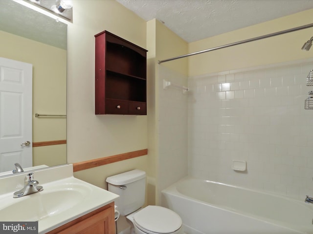 6344 Springwater Ter Unit 1141, Frederick, MD 21701 - bathroom featuring vanity, tub / shower combination, and a textured ceiling
