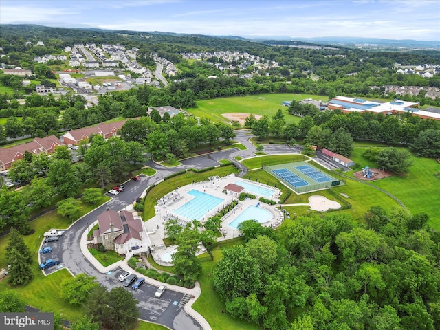 6344 Springwater Ter Unit 1141, Frederick, MD 21701 - aerial view of a pool area