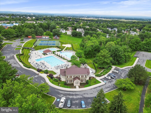 6344 Springwater Ter Unit 1141, Frederick, MD 21701 - bird's eye view of a pool area