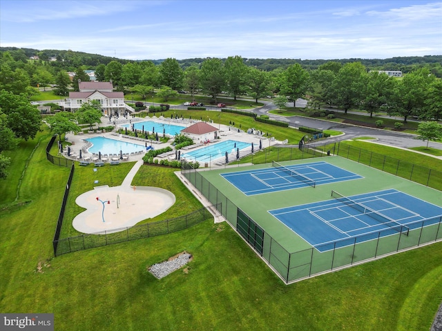 6344 Springwater Ter Unit 1141, Frederick, MD 21701 - aerial view of a pool