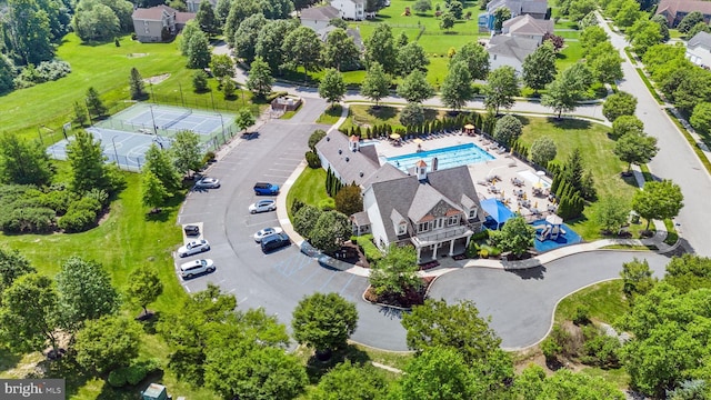915 Mather Dr, Bear, DE 19701 - bird's eye view of a pool area