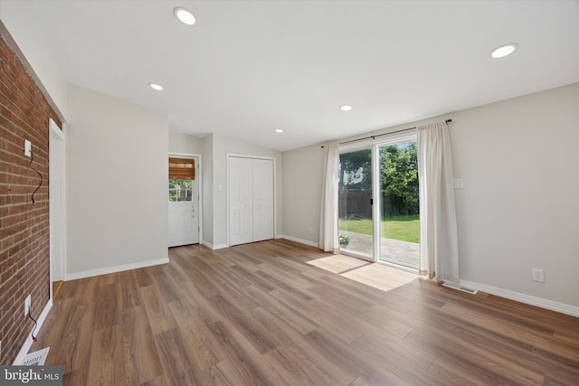 2120 Grand Ave, Morton, PA 19070 - spare room featuring wood finished floors, baseboards, and recessed lighting