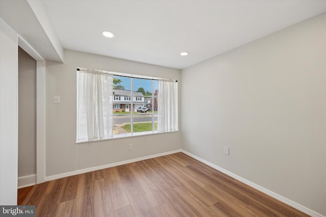 2120 Grand Ave, Morton, PA 19070 - spare room with wood finished floors, baseboards, and recessed lighting