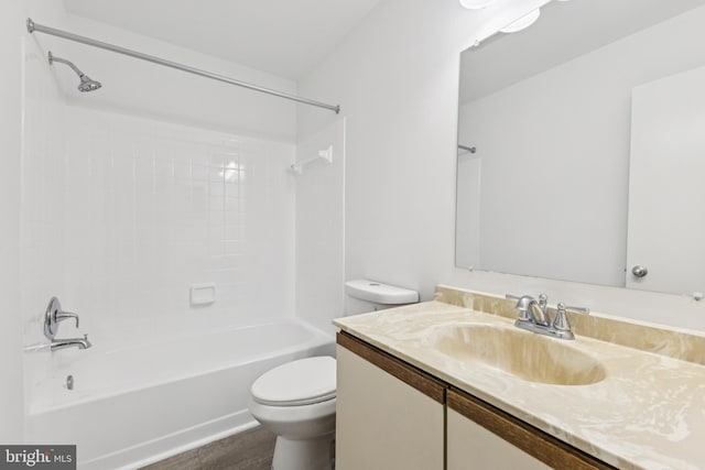 8485 Laurel Oak Dr, Springfield, VA 22153 - full bath featuring vanity, shower / bath combination, and wood finished floors