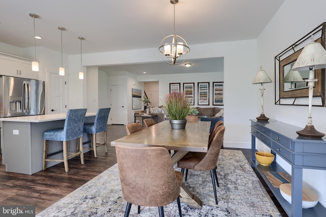 4052 Country Dr, Dover, PA 17315 - dining space with dark wood-style flooring, recessed lighting, and baseboards