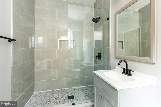5229 Webster St, Philadelphia, PA 19143 - bathroom featuring vanity and a tile shower