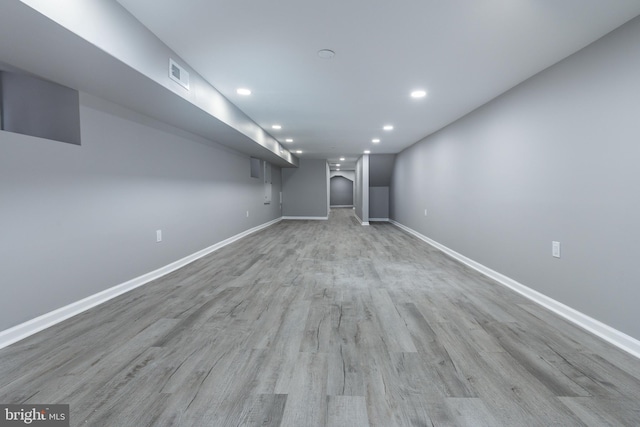 5229 Webster St, Philadelphia, PA 19143 - finished basement featuring recessed lighting, baseboards, and wood finished floors