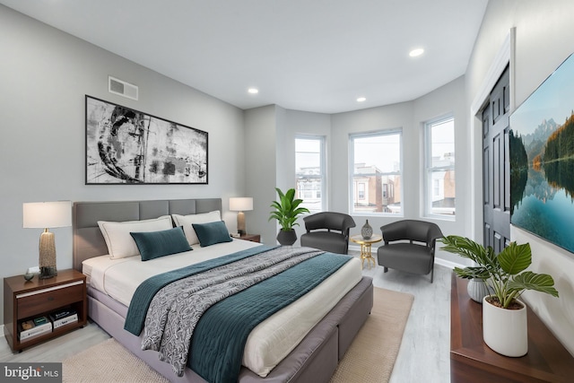 5229 Webster St, Philadelphia, PA 19143 - bedroom featuring light wood-style flooring and recessed lighting