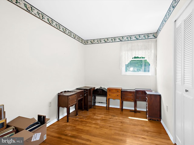 435 Yellow Spgs S, Laurel, MD 20724 - office area featuring wood finished floors and baseboards