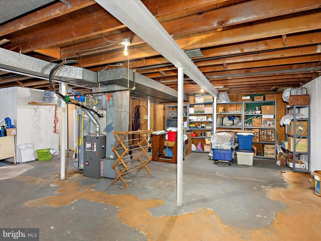 435 Yellow Spgs S, Laurel, MD 20724 - unfinished basement featuring heating unit
