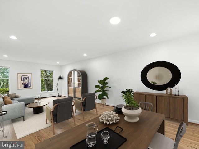 2500 Sams Creek Rd, Westminster, MD 21157 - dining room featuring light wood-type flooring and recessed lighting
