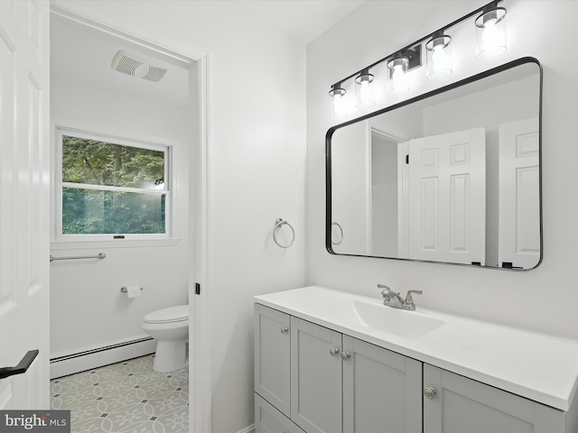 2500 Sams Creek Rd, Westminster, MD 21157 - bathroom with a baseboard radiator and vanity