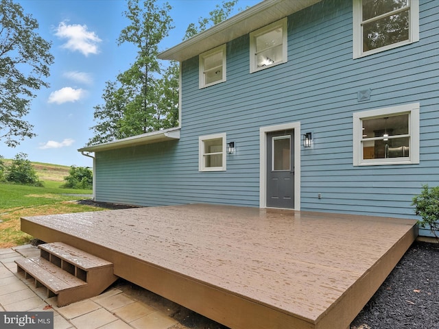 2500 Sams Creek Rd, Westminster, MD 21157 - rear view of house with a wooden deck