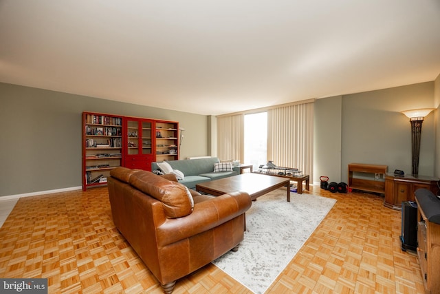 309 Florence Ave Unit 420-N, Jenkintown, PA 19046 - living room featuring baseboards