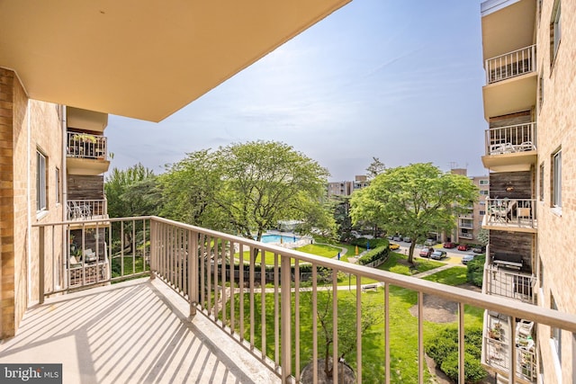 309 Florence Ave Unit 420-N, Jenkintown, PA 19046 - balcony with view of pool area