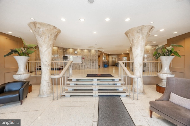 309 Florence Ave Unit 420-N, Jenkintown, PA 19046 - lobby featuring recessed lighting and stairway