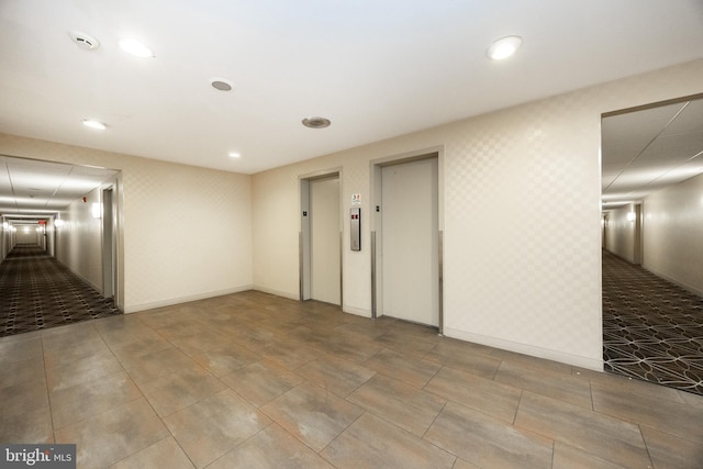 309 Florence Ave Unit 420-N, Jenkintown, PA 19046 - unfurnished room featuring elevator, recessed lighting, and a smoke detector