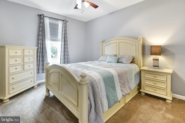 2017 Chamberlain Dr, Frederick, MD 21702 - carpeted bedroom with baseboards and a ceiling fan