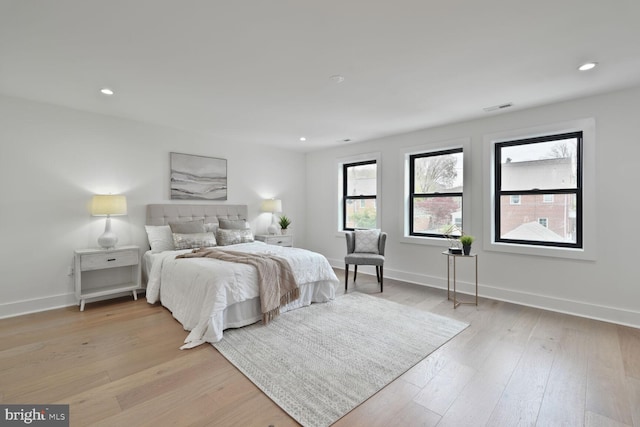 4324 Yuma St NW, Washington, DC 20016 - bedroom with baseboards, light wood finished floors, and recessed lighting