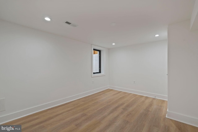 4324 Yuma St NW, Washington, DC 20016 - empty room with light wood-type flooring, recessed lighting, and baseboards