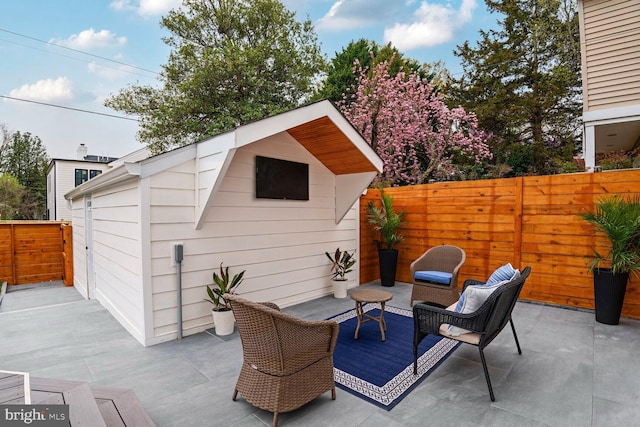 4324 Yuma St NW, Washington, DC 20016 - view of patio with an outbuilding