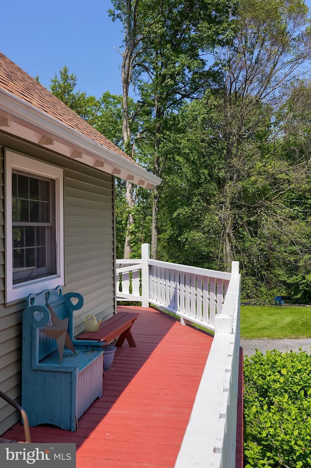 402 Swamp Rd, Morgantown, PA 19543 - view of wooden deck