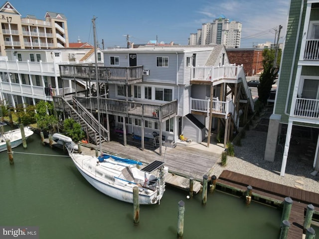 1617 Saint Louis Ave, Ocean City, MD 21842 - dock with a water view and stairs