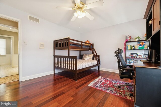 6 Keystone Way, Princeton Junction, NJ 08550 - bedroom featuring wood finished floors, an office area, wainscoting, and baseboards