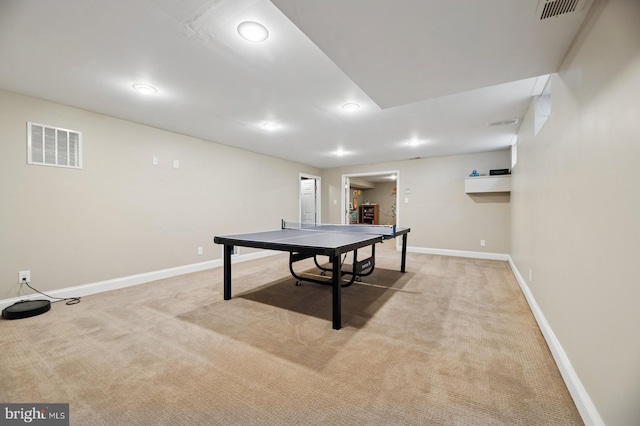 6 Keystone Way, Princeton Junction, NJ 08550 - game room with carpet, baseboards, and recessed lighting