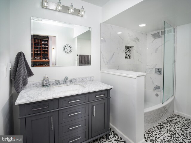 3900 Ford Rd Unit 21E & 20E, Philadelphia, PA 19131 - bathroom featuring vanity, bathtub / shower combination, and baseboards