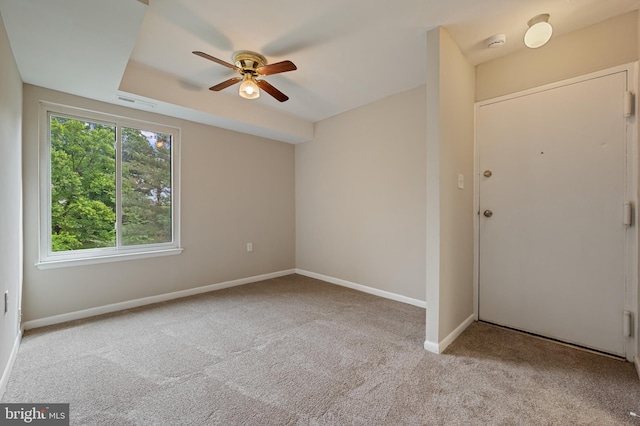 10528 Cross Fox Ln Unit D-2, Columbia, MD 21044 - carpeted spare room featuring ceiling fan, baseboards, and a smoke detector