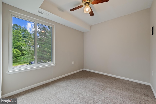 10528 Cross Fox Ln Unit D-2, Columbia, MD 21044 - spare room with plenty of natural light, carpet, and a ceiling fan