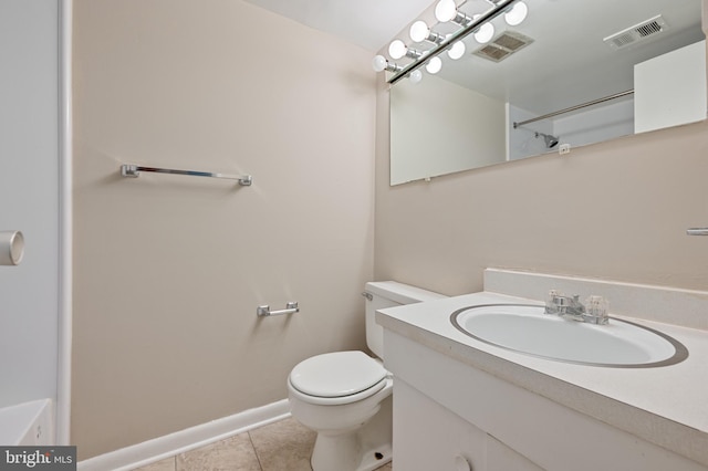 10528 Cross Fox Ln Unit D-2, Columbia, MD 21044 - bathroom featuring tile patterned flooring, toilet, vanity, and baseboards