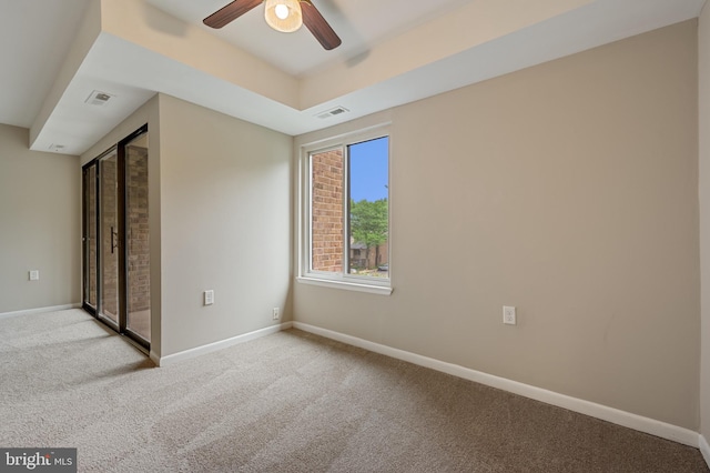 10528 Cross Fox Ln Unit D-2, Columbia, MD 21044 - spare room with light colored carpet, baseboards, and a ceiling fan