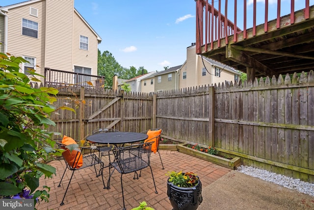7556 S Arbory Ln Unit 382, Laurel, MD 20707 - fenced backyard with a patio area and outdoor dining space