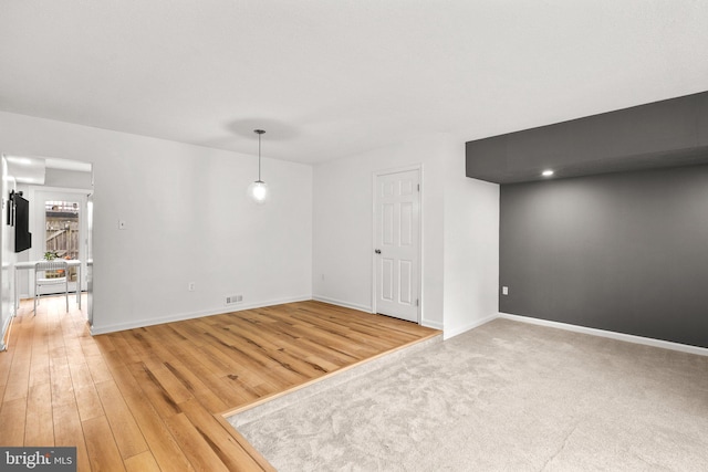7556 S Arbory Ln Unit 382, Laurel, MD 20707 - unfurnished room with baseboards and light wood finished floors