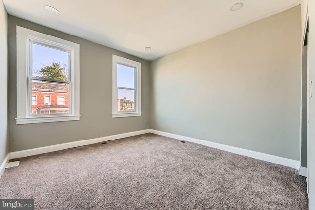 3711 Spaulding Ave, Baltimore, MD 21215 - empty room featuring carpet, baseboards, and recessed lighting