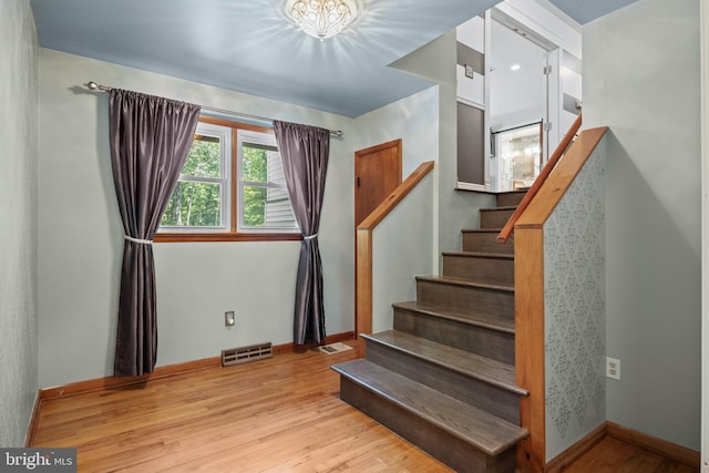 155 Ridge Rd, Southampton, NJ 08088 - stairway with wood finished floors and baseboards