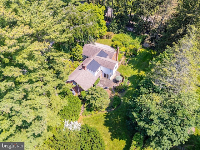 825 Parkes Run Ln, Villanova, PA 19085 - aerial view of property and surrounding area featuring a heavily wooded area