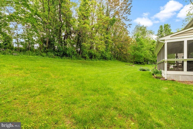 10840 Wolfsville Rd, Myersville, MD 21773 - view of grassy yard featuring a sunroom