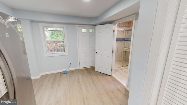 6 W Griffith St, Penns Grove, NJ 08069 - foyer entrance featuring light wood-style flooring and baseboards