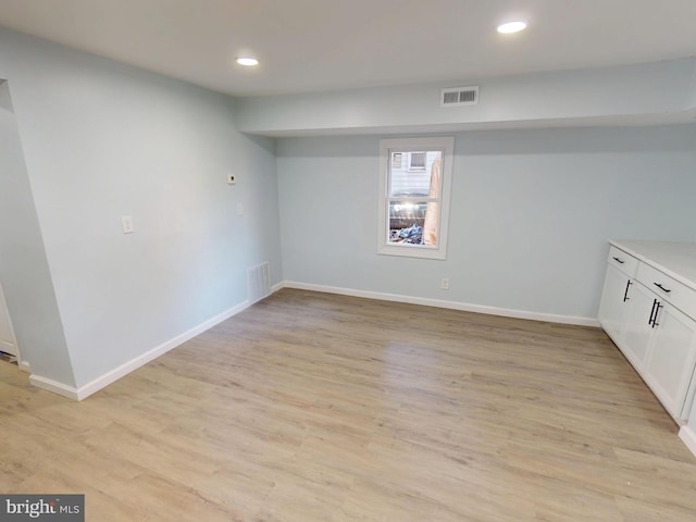 6 W Griffith St, Penns Grove, NJ 08069 - below grade area featuring baseboards, recessed lighting, and light wood-style floors