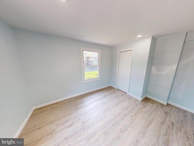 6 W Griffith St, Penns Grove, NJ 08069 - unfurnished bedroom featuring wood finished floors, baseboards, and recessed lighting