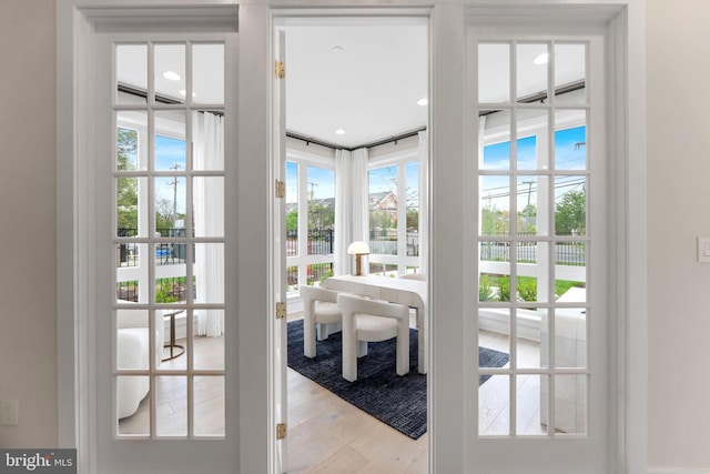 1632 Chain Bridge Rd, Mclean, VA 22101 - entryway featuring healthy amount of natural light, wood finished floors, and recessed lighting