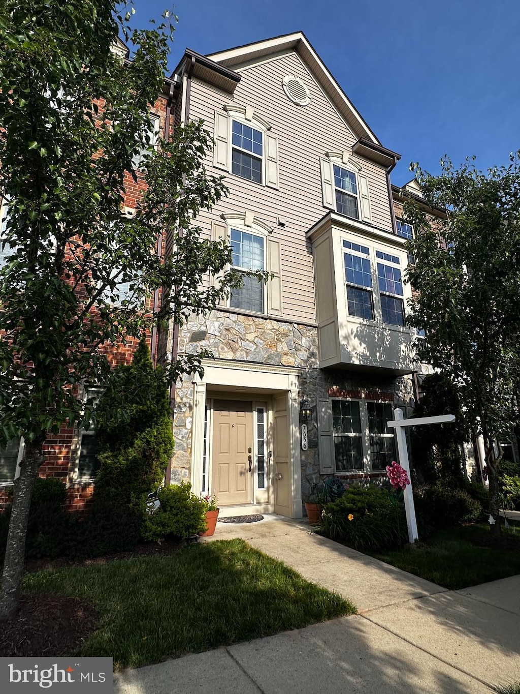 7656 Telamon Way, Hanover, MD 21076 - view of property featuring stone siding