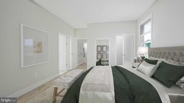 23640 Bolton Crescent Ter Unit 13-306, Ashburn, VA 20148 - bedroom with light wood-style flooring and baseboards
