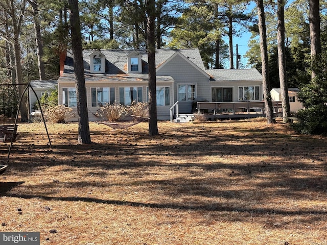924 Blackbeard Pond Rd, Hague, VA 22469 - back of house featuring a deck