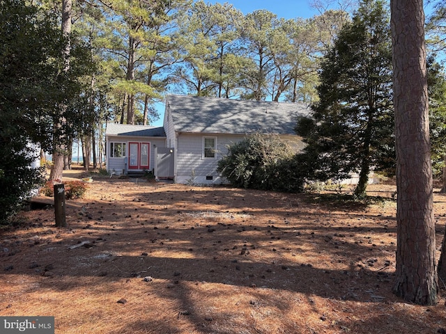 924 Blackbeard Pond Rd, Hague, VA 22469 - view of front facade featuring crawl space and roof with shingles