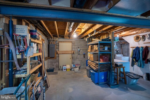 10496 Red Hawk Ln, Huntingdon, PA 16652 - unfinished below grade area with electric panel