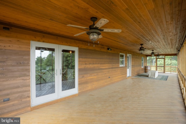2020 Quaint Acres Ln, Berkeley Springs, WV 25411 - deck featuring french doors and ceiling fan